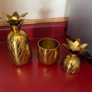 Two pineapple tumblers